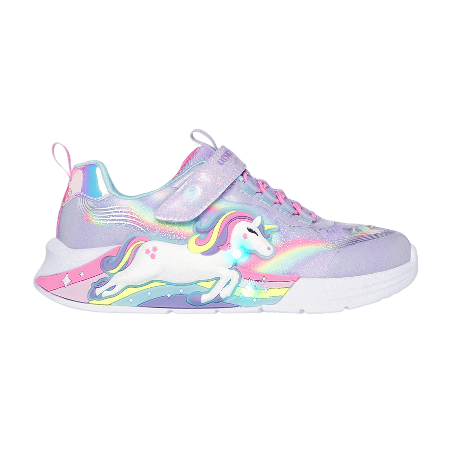 Skechers scarpa da ginnastica con le luci da bambina Unicorn Chaser 302298L/LVMT lavanda