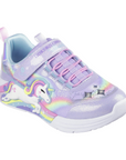 Skechers scarpa da ginnastica con le luci da bambina Unicorn Chaser 302298L/LVMT lavanda