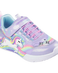 Skechers scarpa da ginnastica da bambina con le luci Unicorn Chaser 302298N/LVMT lavanda