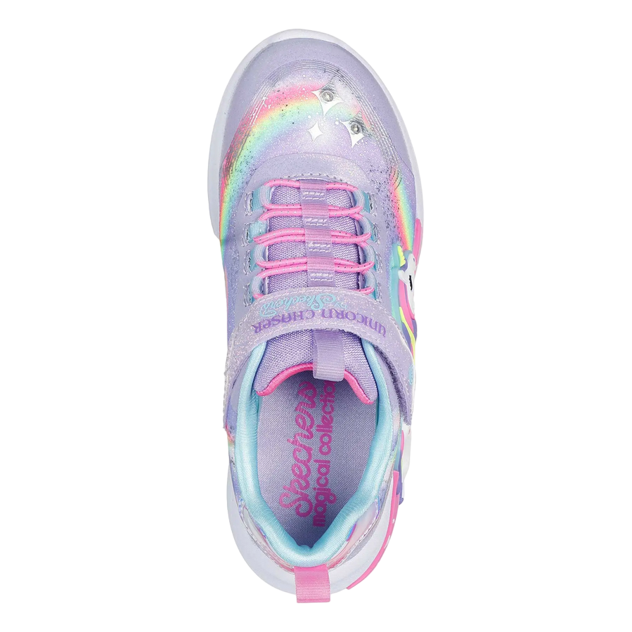 Skechers scarpa da ginnastica da bambina con le luci Unicorn Chaser 302298N/LVMT lavanda