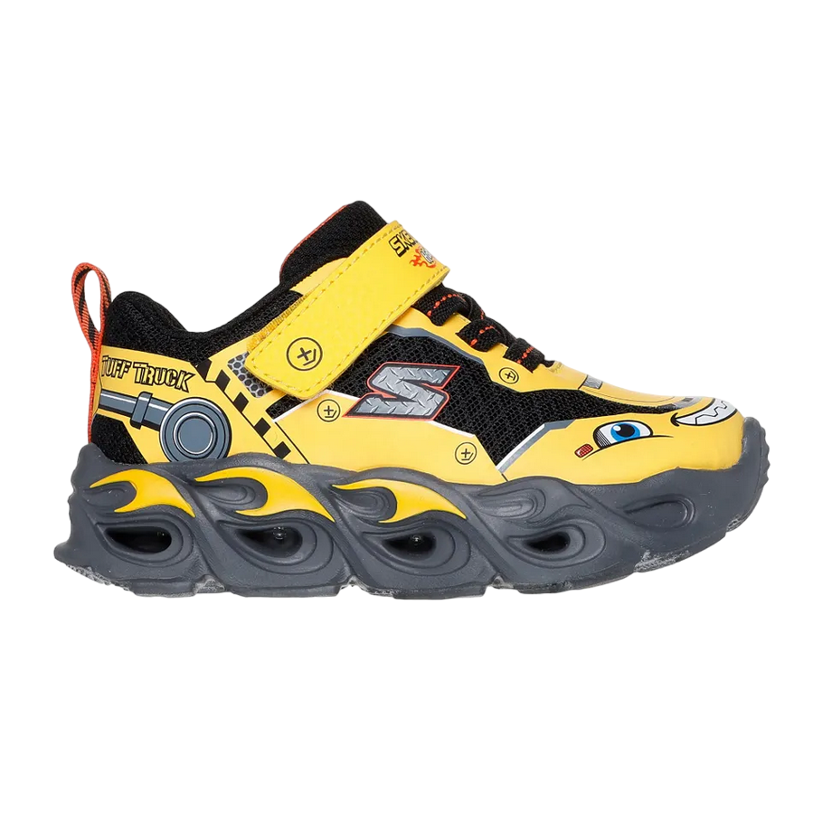 Skechers scarpa da ginnastica da bambino con le luci Thermo Flash Truck Trooper 402307N/YLBK giallo-nero