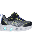Skechers scarpa da ginnastica da bambino con luci S Lights Vortex 2.0 Zorento 400603N/BKYL nero-giallo
