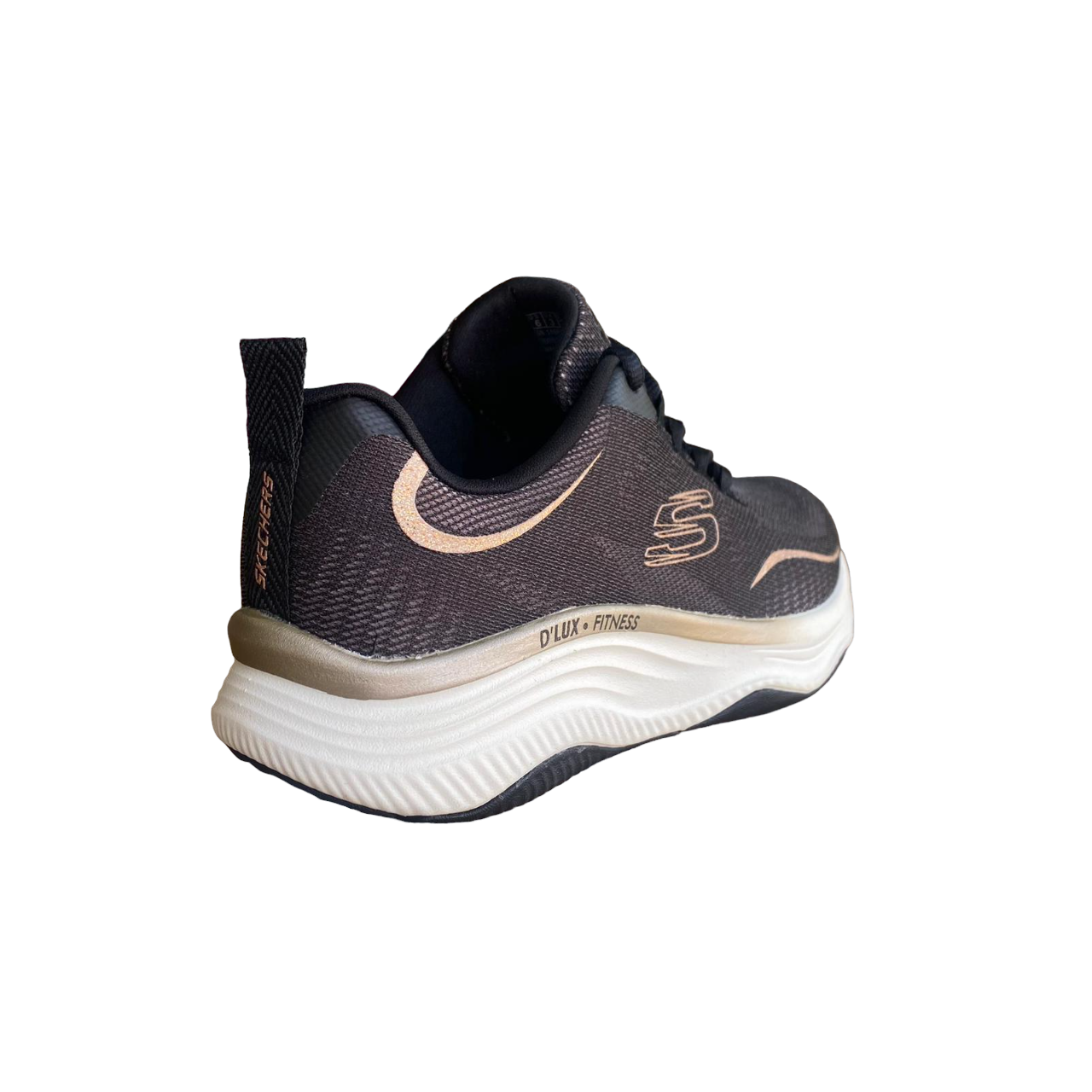 Skechers scarpa da palestra da donna D&#39;Lux Fitness Pure Glam 149837/BKRG nero rosa oro