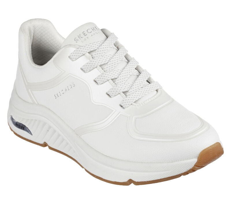 Skechers scarpa sneakers da donna Arch Fit S-Miles Makers 155570-WHT bianco
