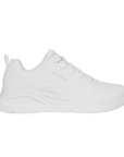 Skechers scarpa sneakers da donna Uno Lite Lighter One 177288/WHT bianco