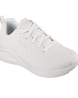 Skechers scarpa sneakers da donna Uno Lite Lighter One 177288/WHT bianco