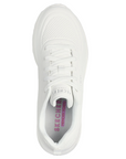 Skechers scarpa sneakers da donna Uno Lite Lighter One 177288/WHT bianco