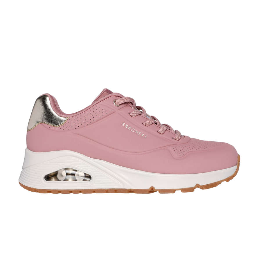 Skechers scarpa sneakers da donna Uno Shimmer Away 155196/ROS rosa