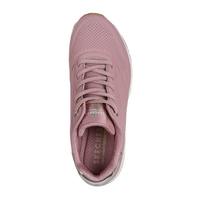 Skechers scarpa sneakers da donna Uno Shimmer Away 155196/ROS rosa