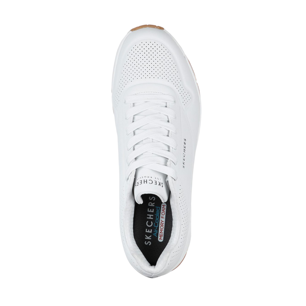 Skechers scarpa sneakers da uomo Uno Stand On Air 52458/WHT bianco