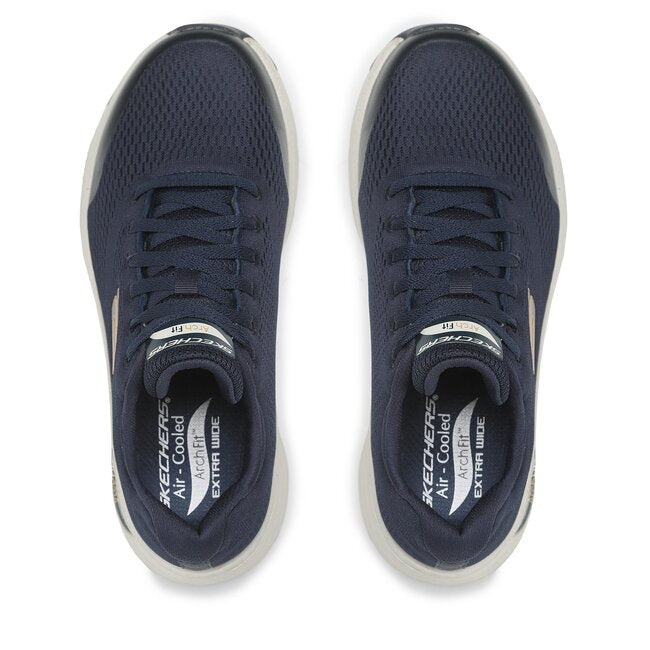 Sneakers Skechers Arch Fit blu navy da uomo, modello 232040 NVY con tomaia traspirante e supporto plantare certificato