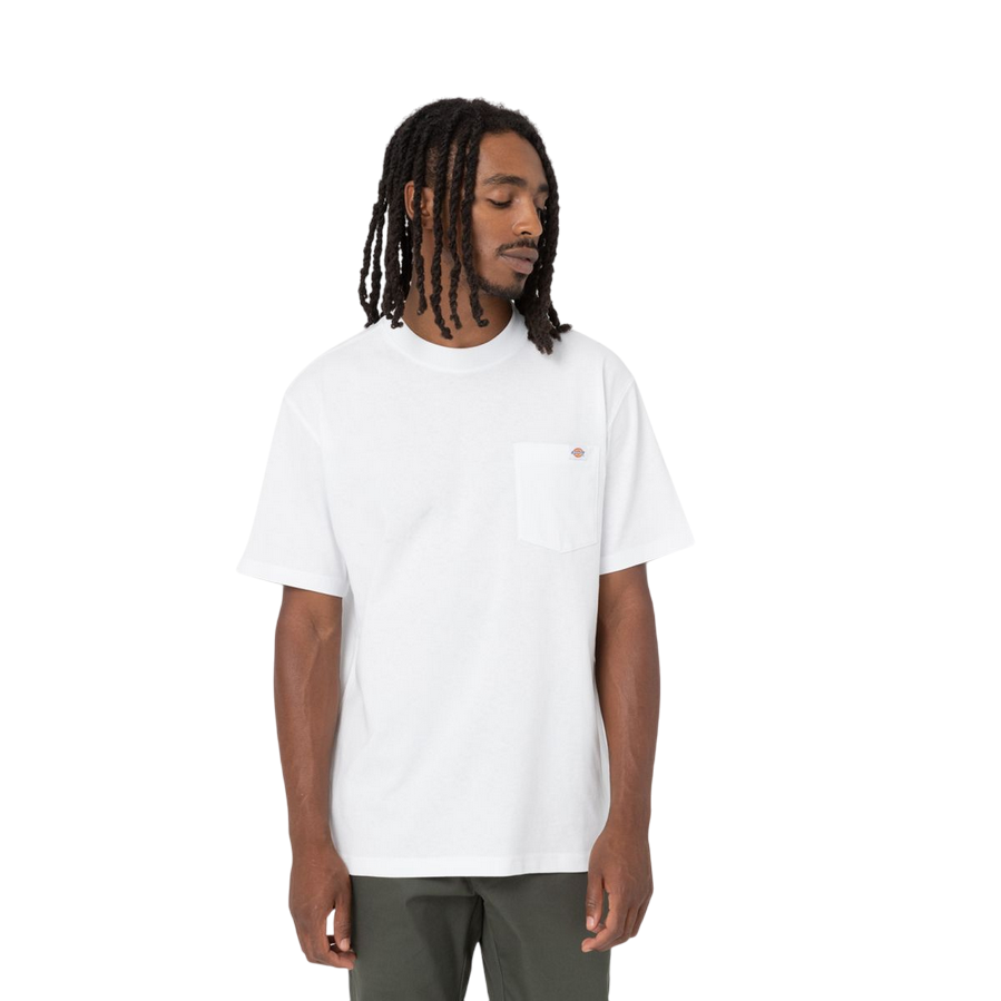 Sportiamo_Dickies maglietta manica corta con taschino da uomo Luray DK0A4YFCWHX1 bianco