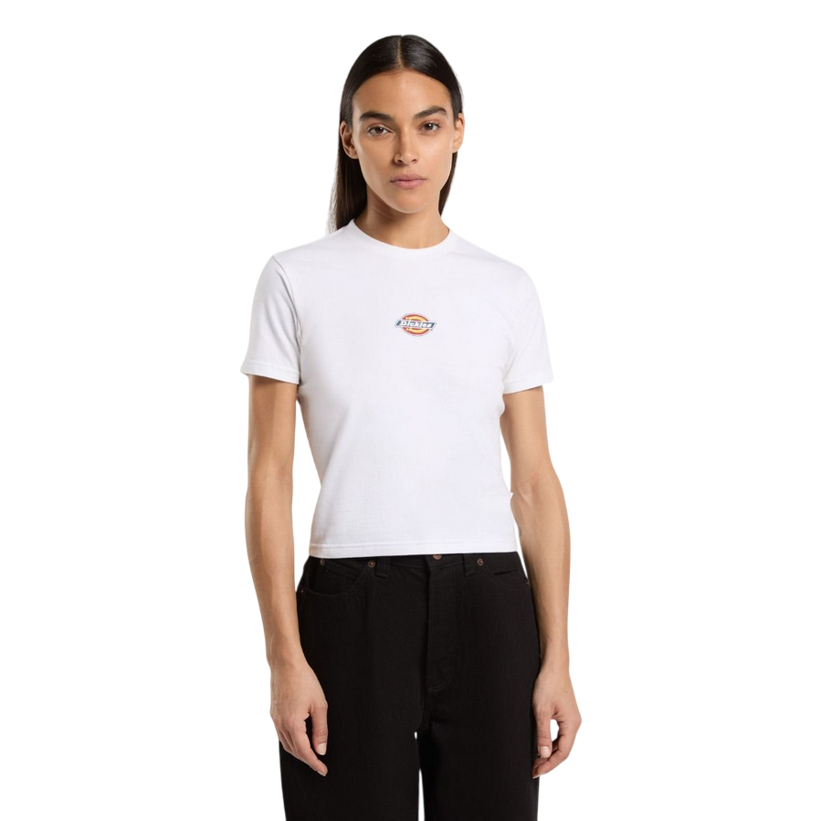 Sportiamo_Dickies maglietta manica corta da donna Maple Valley DK0A4XPOWHX1 bianco