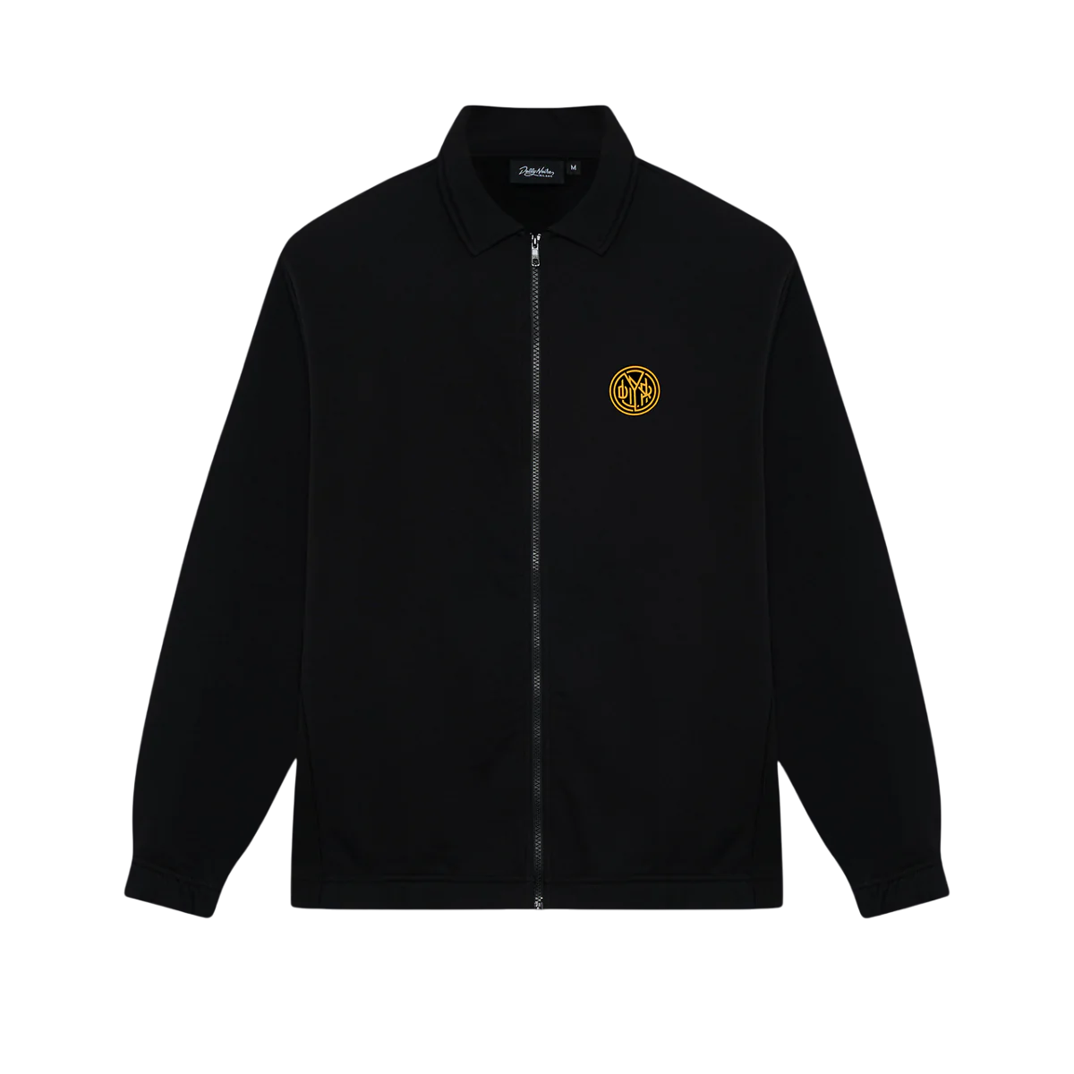 Sportiamo_Dolly Noire felpa con cerniera intera Badge Round sw914-gd-01 nero2