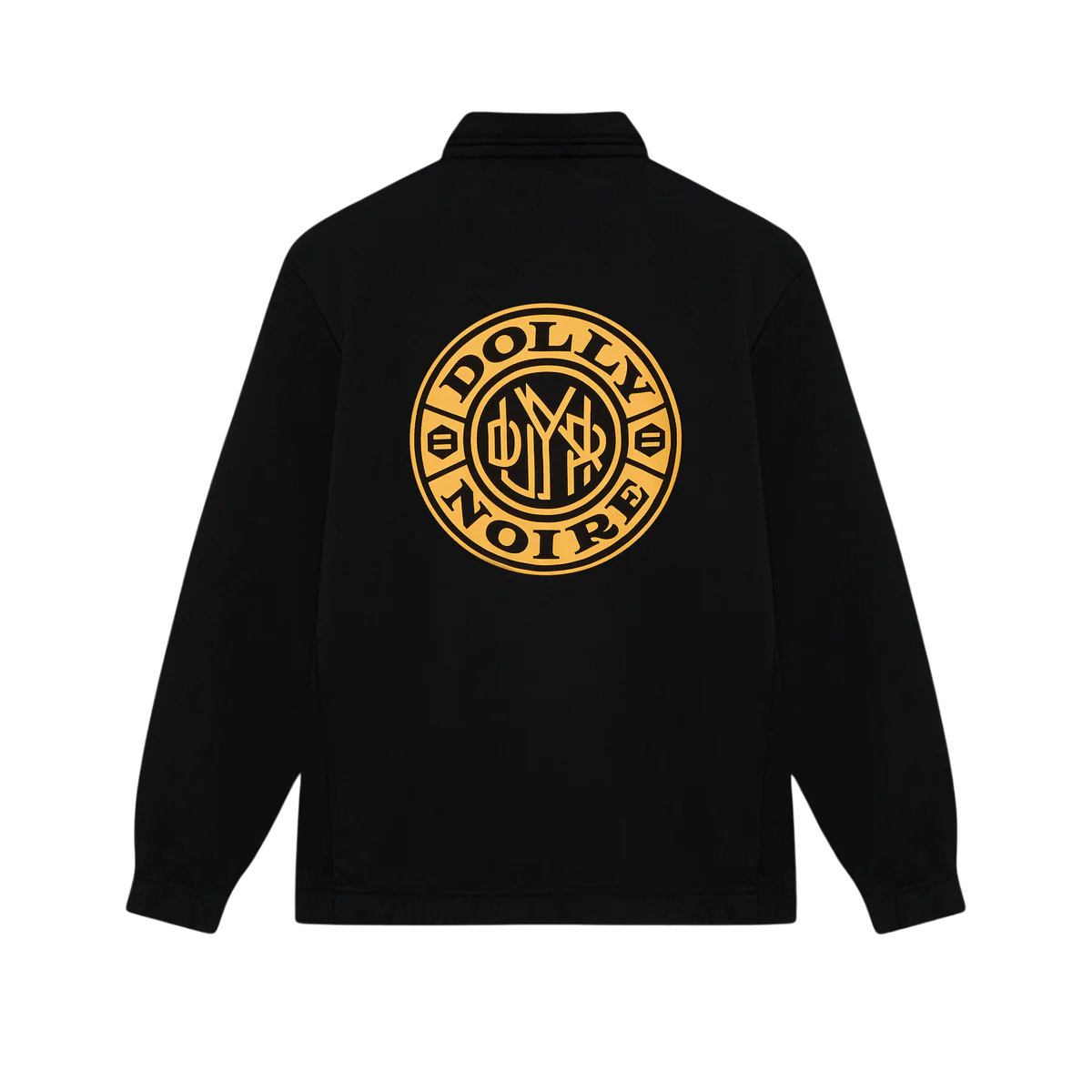 Sportiamo_Dolly Noire felpa con cerniera intera Badge Round sw914-gd-01 nero3