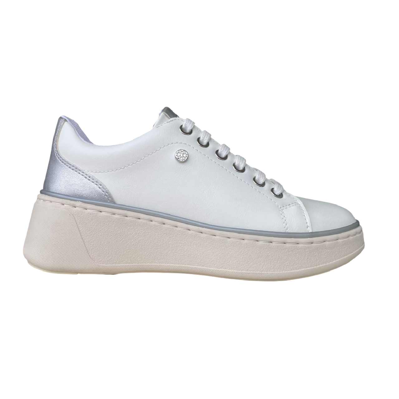 Sportiamo_Geox scarpa sneakers da donna Sunnetty D55YHA 054AJ C0007 bianco argento