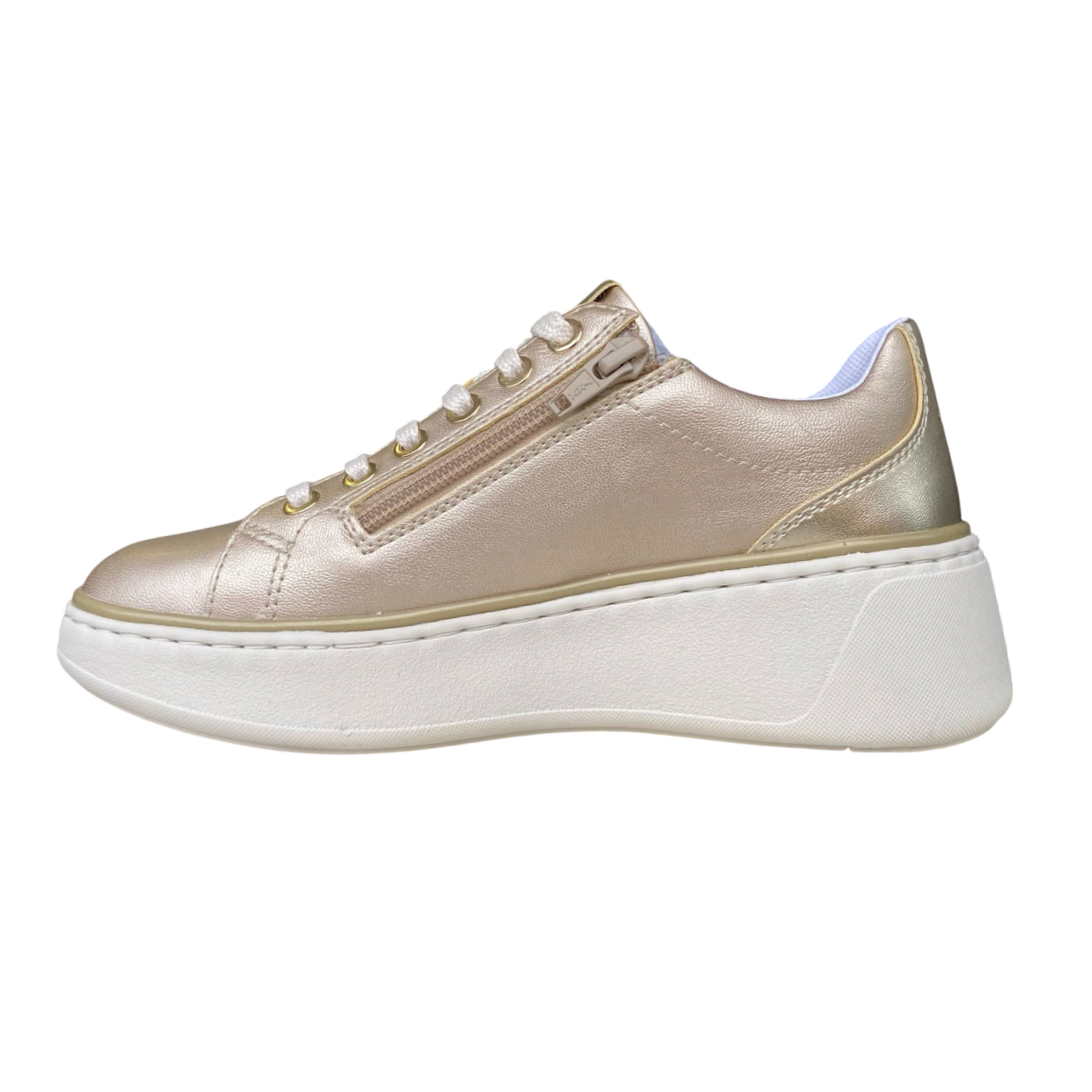 Sportiamo_Geox scarpa sneakers da donna Sunnetty D55YHA 0NFBN C2012 laminata oro1