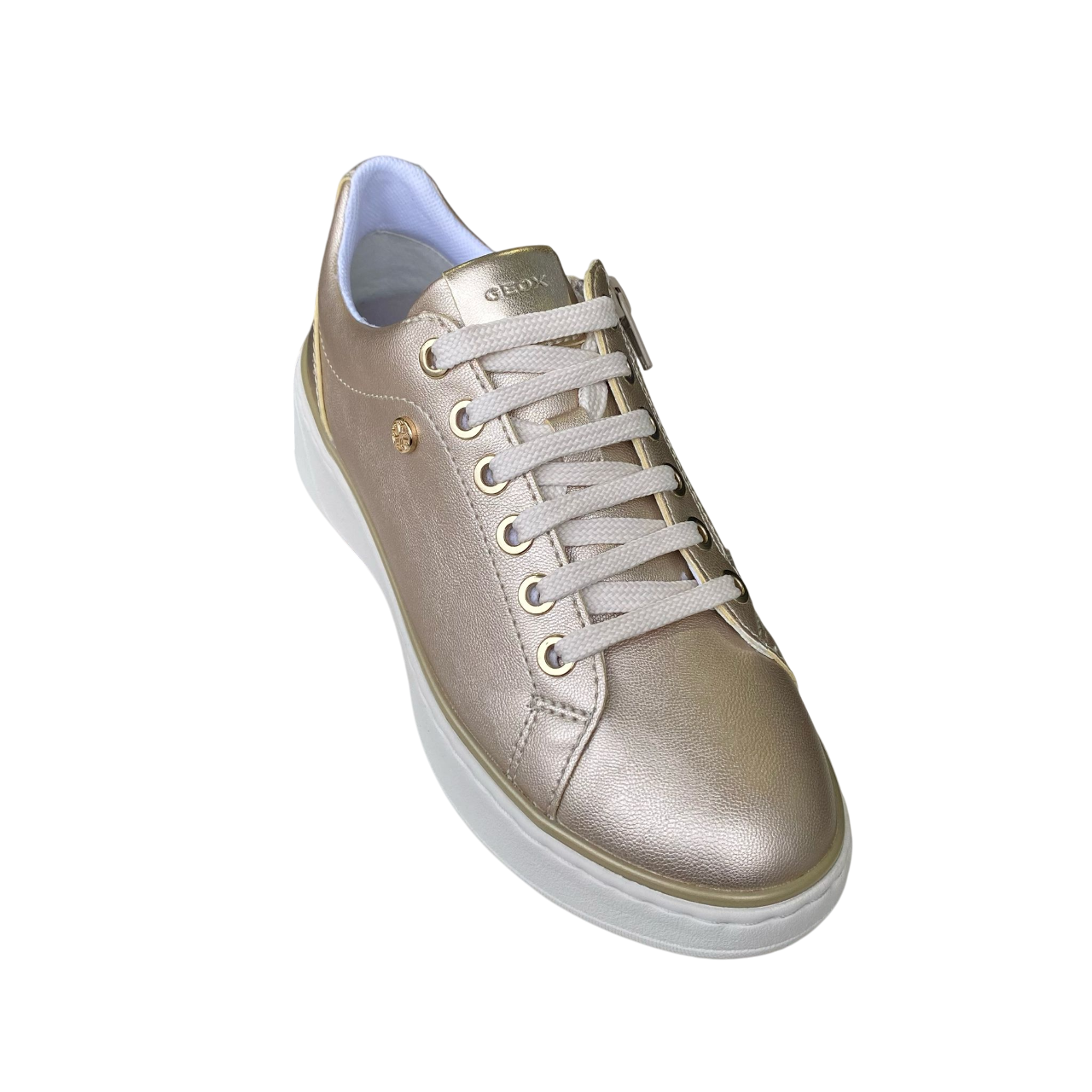 Sportiamo_Geox scarpa sneakers da donna Sunnetty D55YHA 0NFBN C2012 laminata oro2