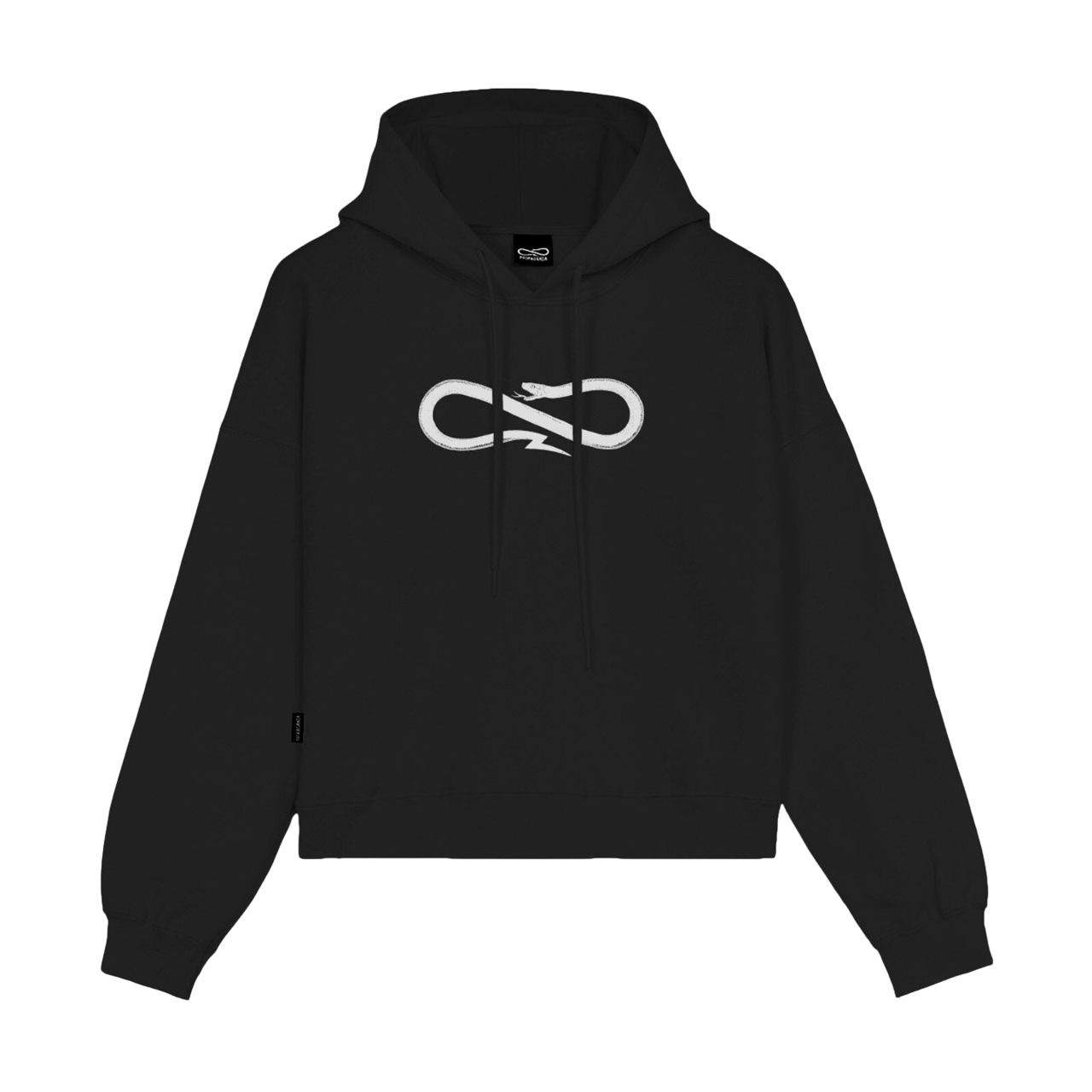 Sportiamo_Propaganda felpa corta con cappuccio da donna Logo Classic 25SSPRFE388 nero