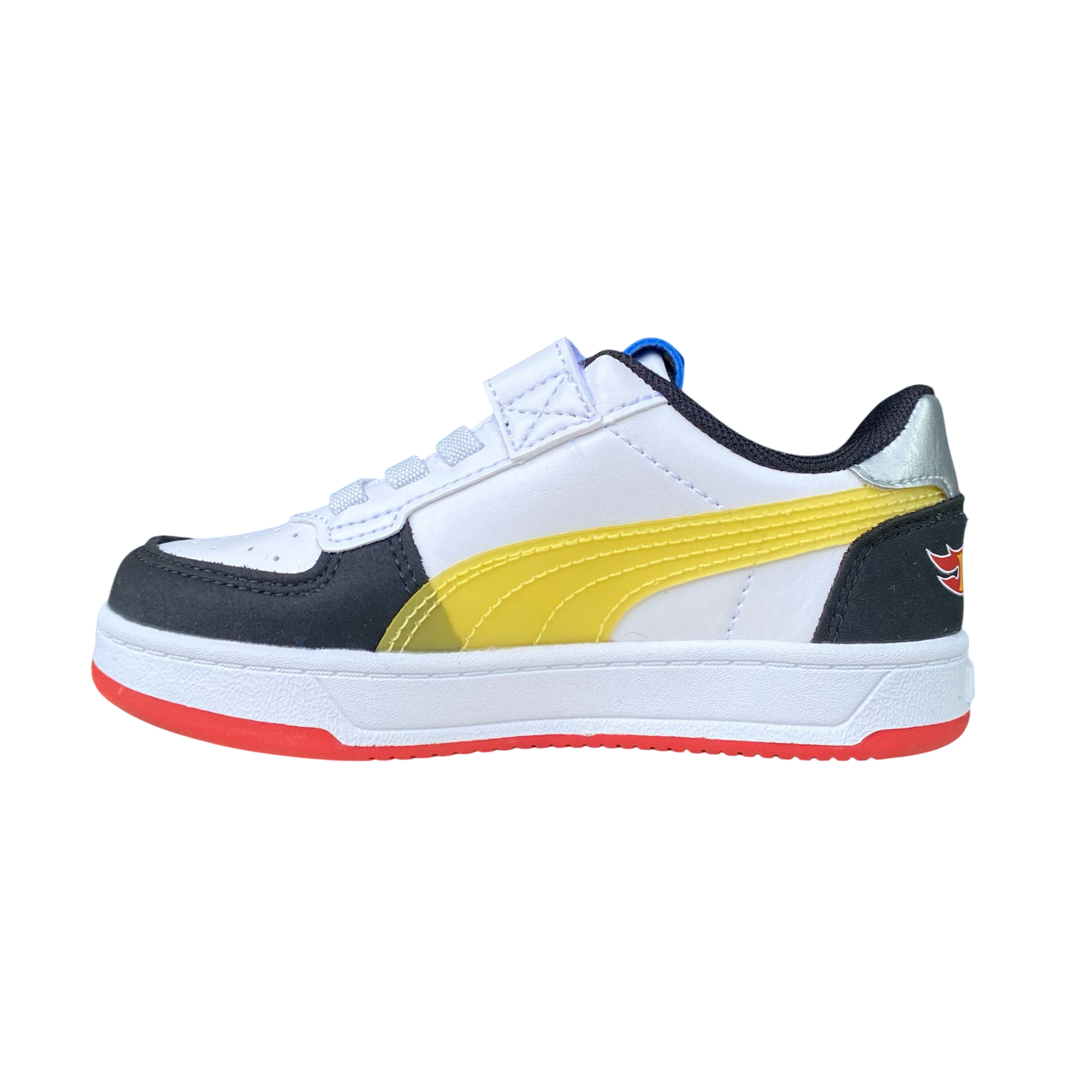 Sportiamo_Puma scarpa da ginnastica junior Caven 2.0 Hot Wheels 401404-01 nero-fuoco-bianco1