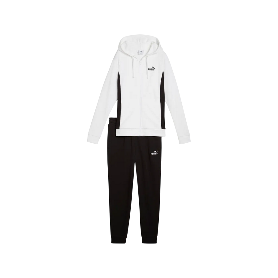 Sportiamo_Puma tuta sportiva da donna con cappuccio 685077-02 bianco-nero