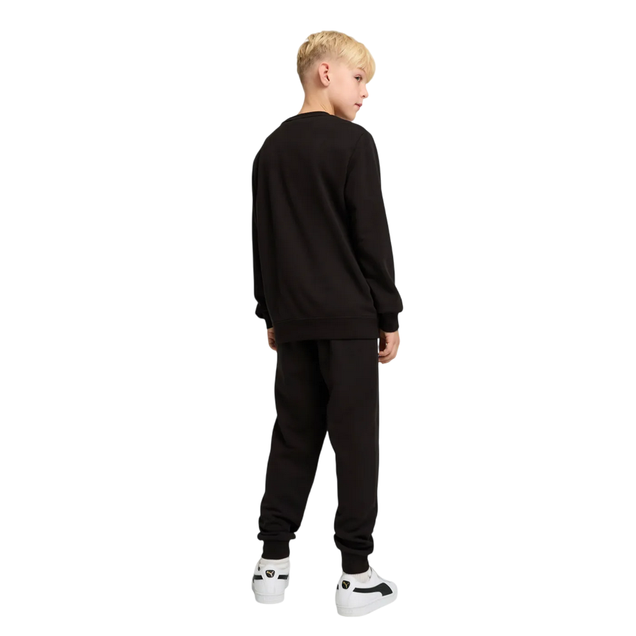 Sportiamo_Puma tuta spotiva con felpa girocollo junior 686296-01 nero2