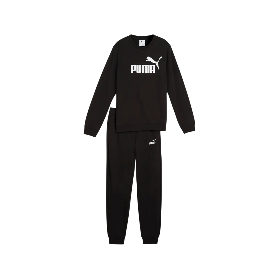 Sportiamo_Puma tuta spotiva con felpa girocollo junior 686296-01 nero3