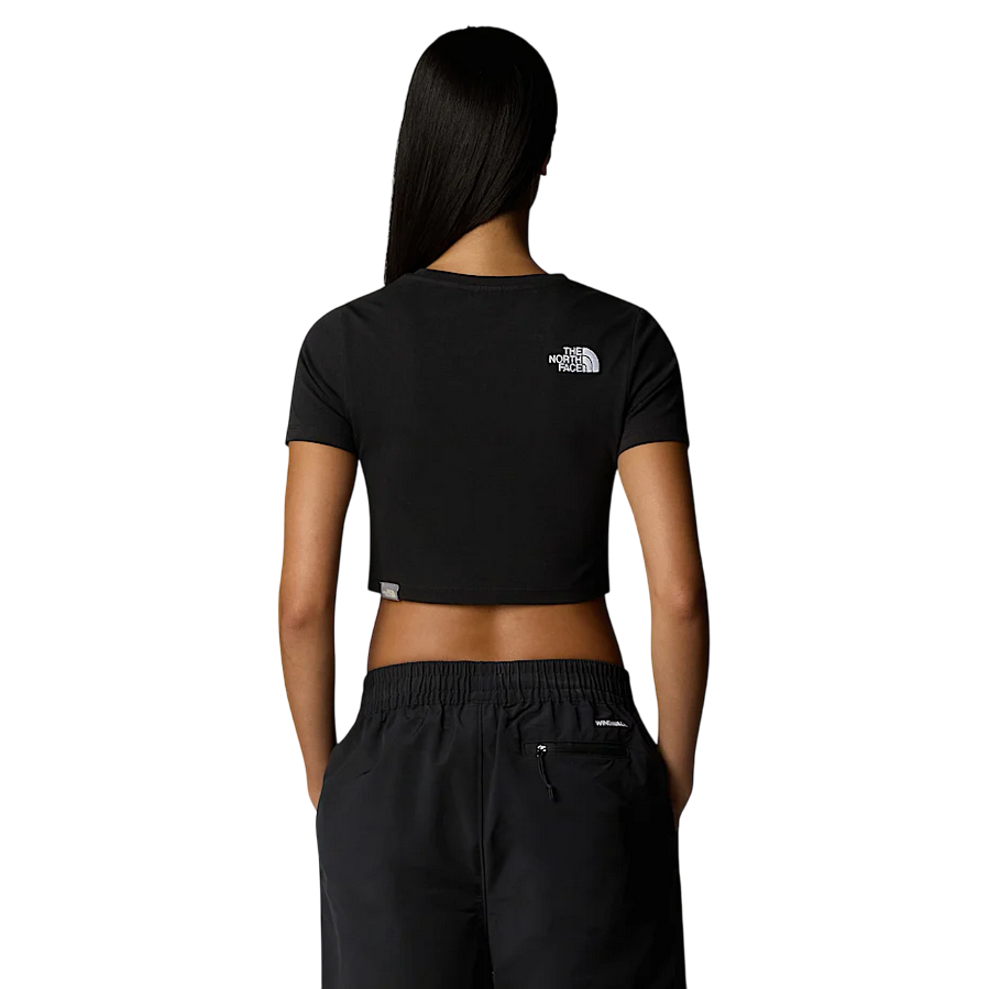 Sportiamo_The North Face maglietta manica corta da donna essential cropped NF0A55AOJK3 nero2