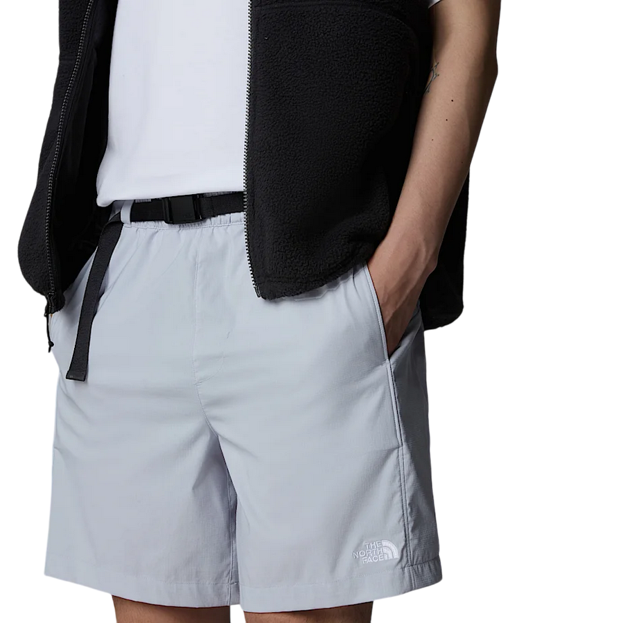 Sportiamo_The North Face pantaloncino sportivo idrorepellente da uomo Class V Pathfinder NF0A8BHV0TI grigio1