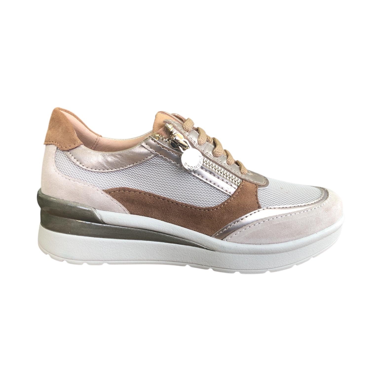 Stonefly scarpa sneakers da donna Cream 52 220740 9YO beige-marrone