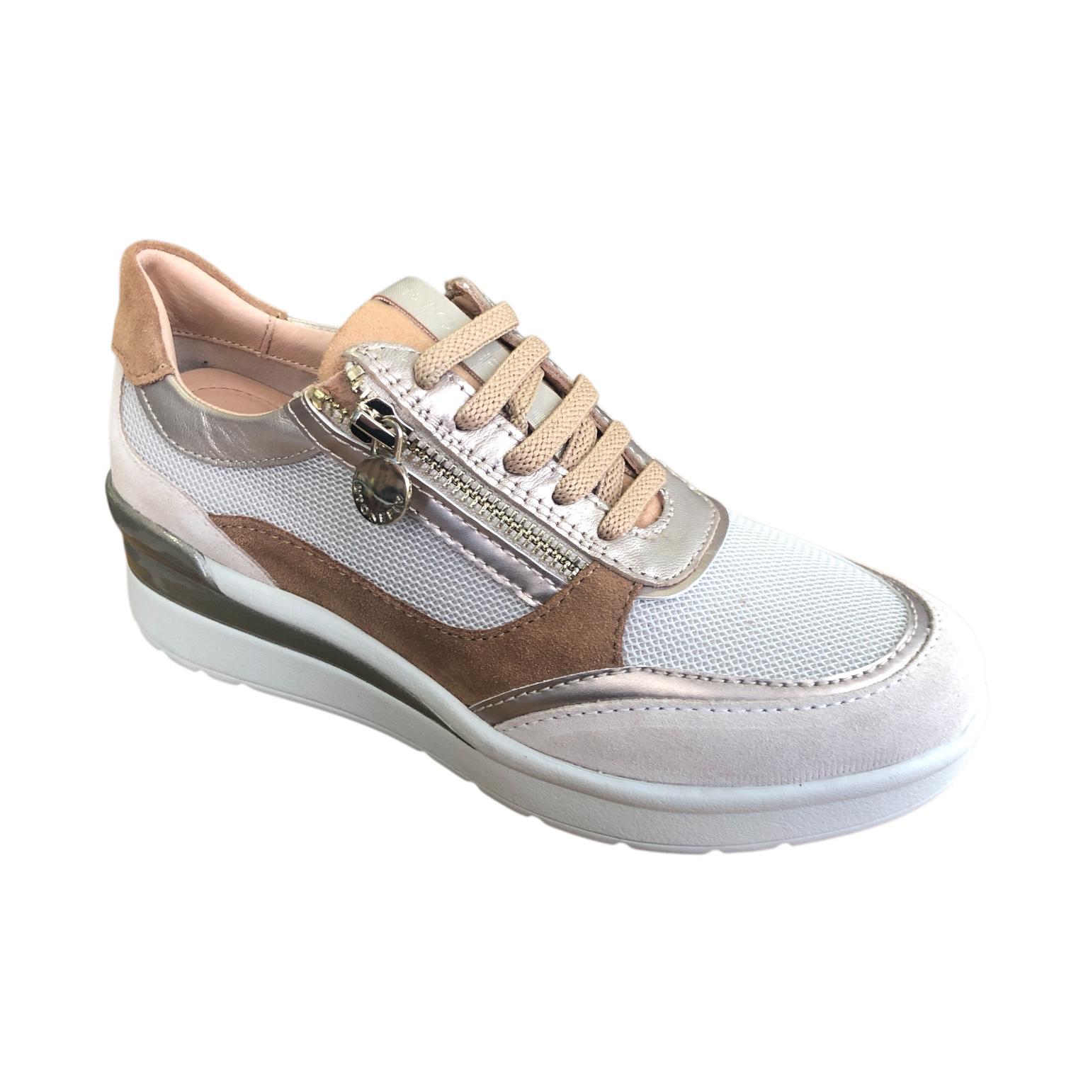 Stonefly scarpa sneakers da donna Cream 52 220740 9YO beige-marrone