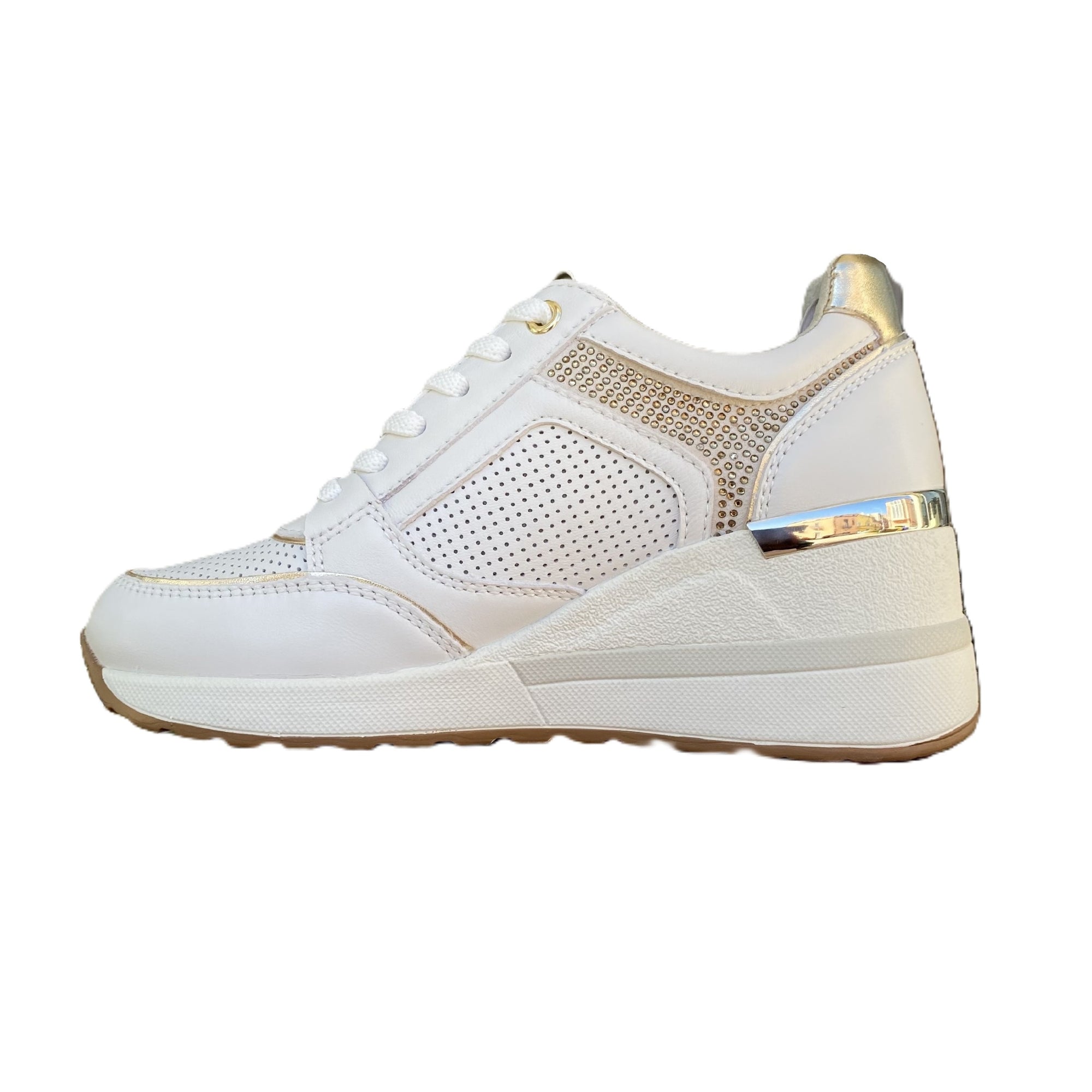 Stonefly scarpa sneakers da donna Mina nappa 222494 150 bianco
