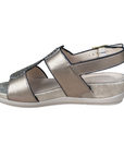 Stonefly sandalo casual da donna Eve 30 in pelle laminata 220837 Z00 metallo