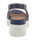Stonefly sandalo casual da donna con zeppa Parky 28 Calf in pelle con catena 220903-05H blu