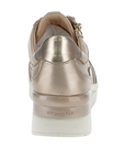 Stonefly scarpa casual da donna con cerniera Cream 52 in pelle laminata 220738 I89 tortora