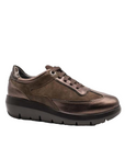 Stonefly scarpa sneakers casual da donna Plume 21 Laminata in pelle 219894 410 felce marrone