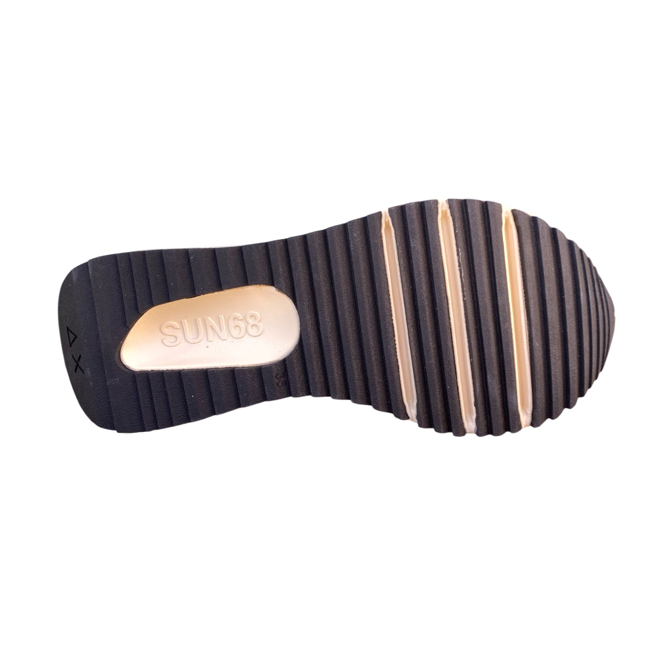Sun68 Big Stargirl – Sneaker Donna in Similpelle e Suede Z45222 01 Bianco | Stile Running, Dettagli Laminati, Comfort Metropolitano - suola