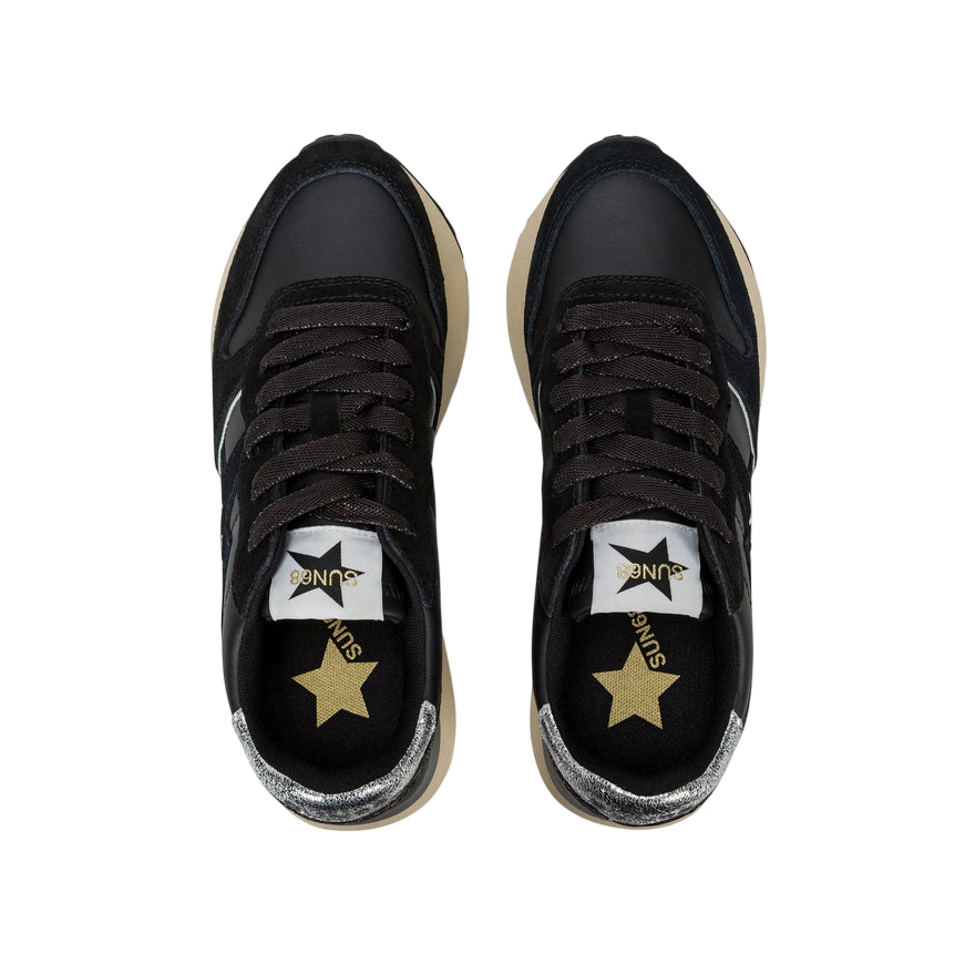 Sun68 – Sneaker Big Stargirl Donna Z45222 11 Nero | Stile Running Glitter Urban, Comfort e Dettagli Laminati - alto
