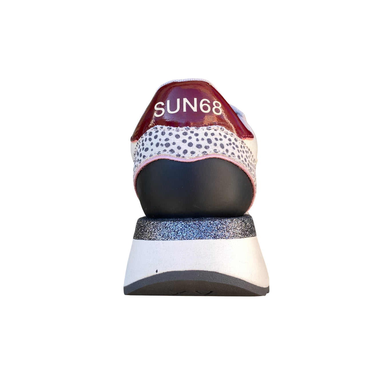 Sun68 – Sneaker Big Stargirl Donna in Nylon e Suede Bianco Panna Animalier | Dettagli Fashion, Stile Running e Comfort Metropolitano - tallone