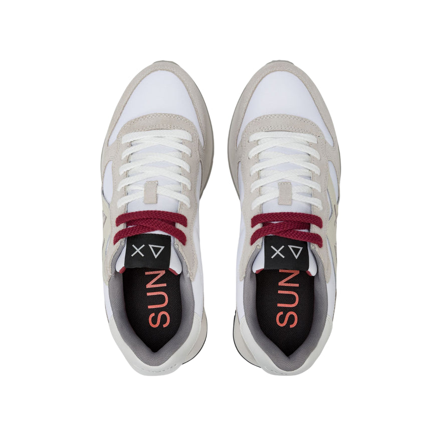 Sun68 – Sneaker Uomo Jaki Bicolor Z45114 01 bianco | Running heritage, nylon e suede premium, comfort quotidiano - alto
