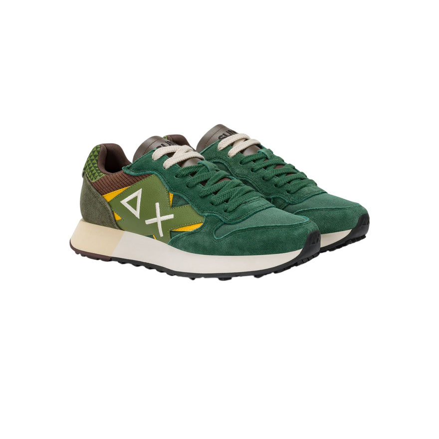 Sun68 – Sneaker Uomo Jaki Winter Volpe Z45117 93 | Comfort Invernale, Nylon e Suede Resistente, Stile Running con Dettaglio Grafico - laterale
