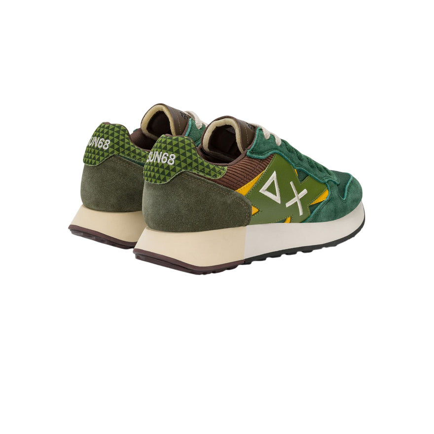 Sun68 – Sneaker Uomo Jaki Winter Volpe Z45117 93 | Comfort Invernale, Nylon e Suede Resistente, Stile Running con Dettaglio Grafico - tallone