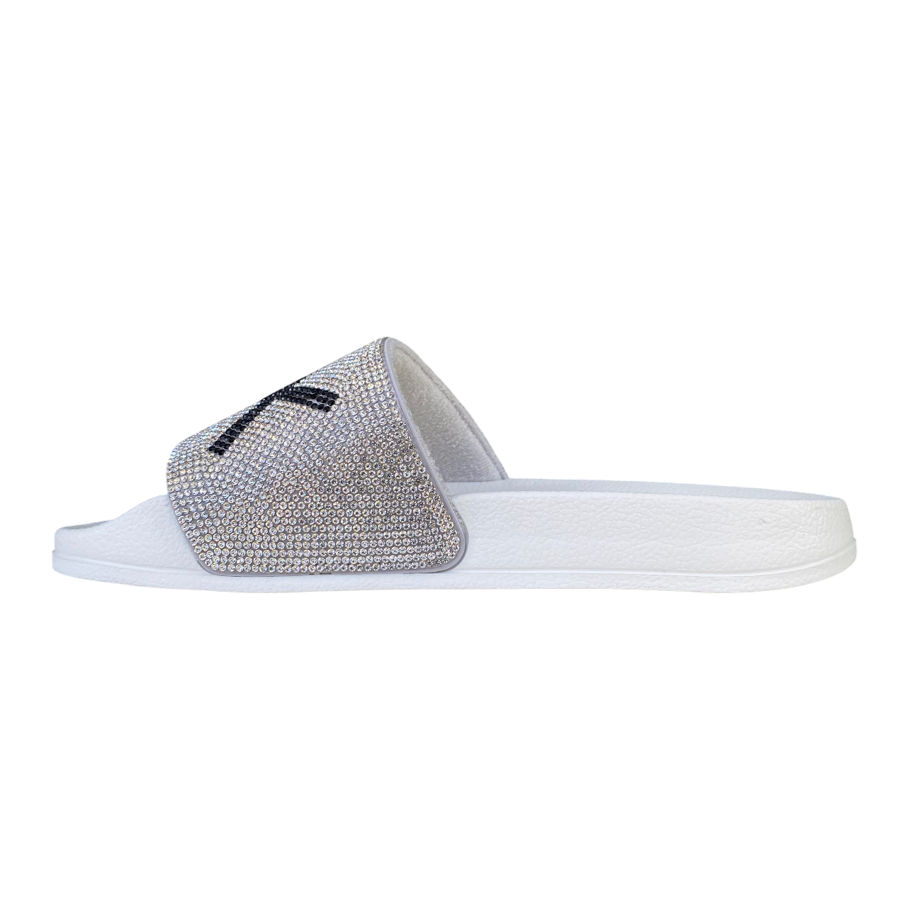 Sun68 ciabatta da donna con fascia strass x35205 01 bianco-argento