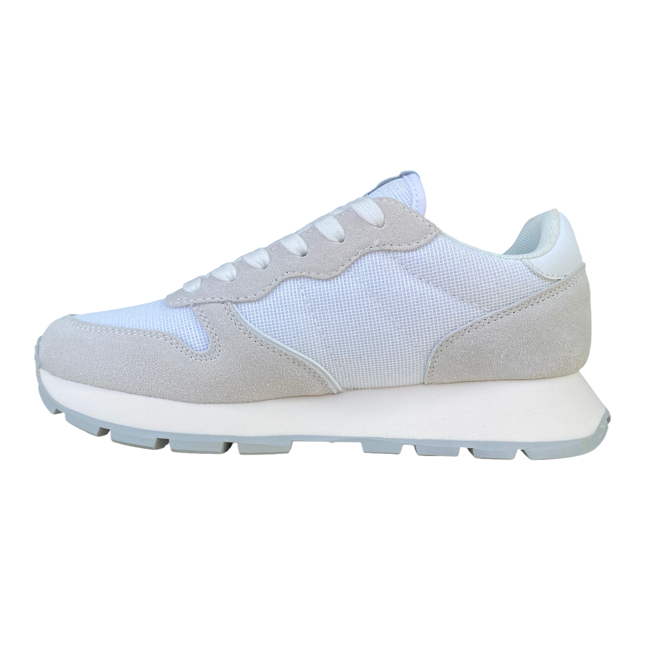 Sun68 scarpa sneakers da donna Ally Glitter Textile z35203 01 bianco