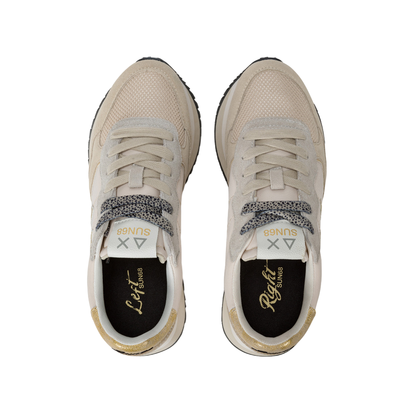 Sun68 scarpa sneakers da donna Big Ally Solid Z44216 31 bianco-panna vista dall'alto