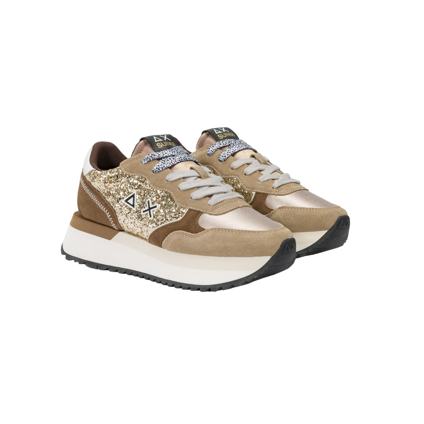 Sun68 scarpa sneakers da donna Big Ally Glitter Z44217 43 oro