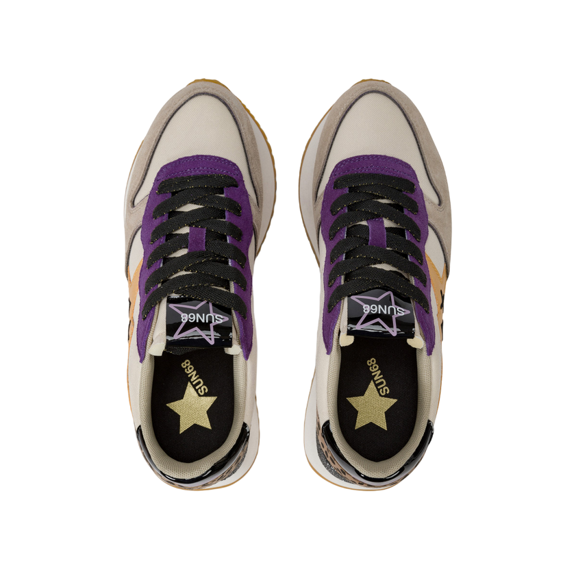 Sun68 scarpa sneakers da donna Big Stargirl Mix Z44218 31 bianco-panna