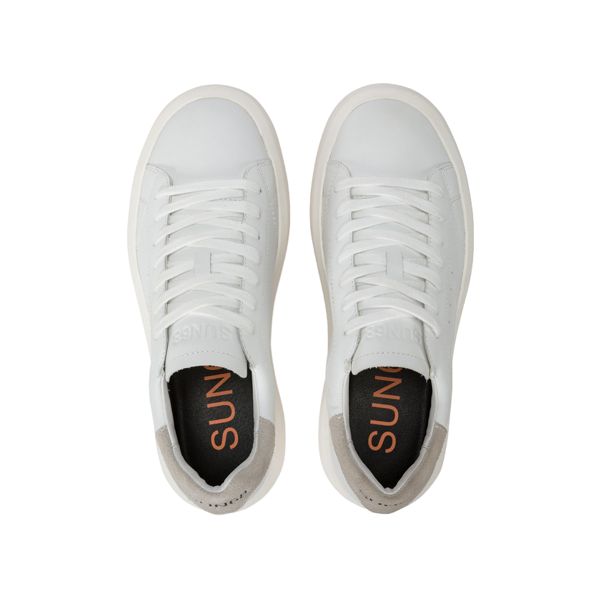 Sun68 scarpa sneakers in pelle da uomo Big Boy Z44144 01 bianco