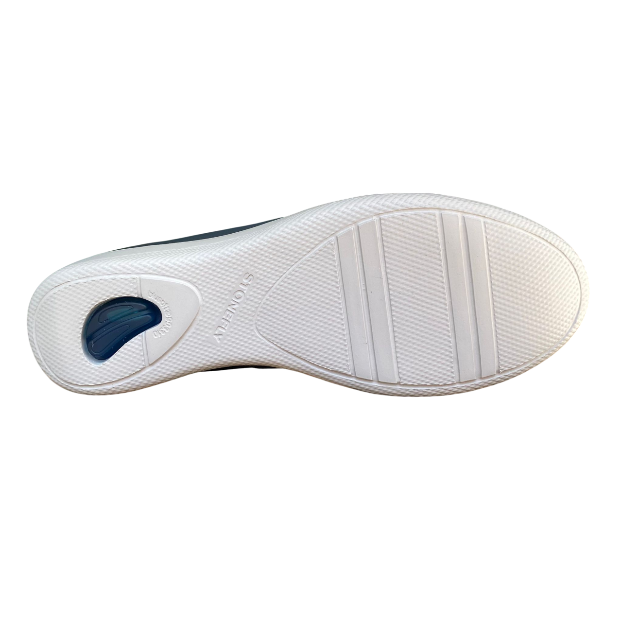 Dettaglio suola antiscivolo mocassini Stonefly Paseo IV donna ocean blue comfort