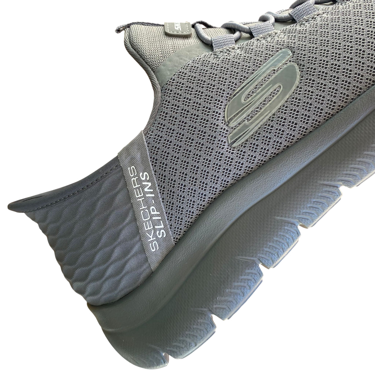 Vista posteriore tallone Skechers Summits High Range Vegan con tecnologia Hands Free e materiali eco-friendly
